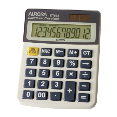 Aurora Desktop Calculator (131 x 100 x 27mm) DT635 12 Digits