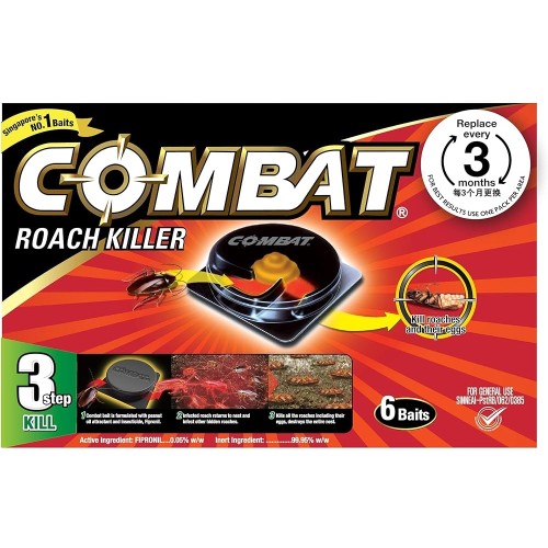 Combat Roach Killer Baits 6 Baits Per Box