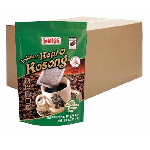 Gold Kili Traditional Kopi O Kosong ( 24 Packs, 20 Bags Each )