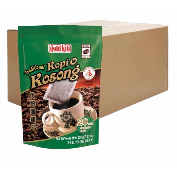 Gold Kili Traditional Kopi O Kosong ( 24 Packs, 20 Bags Each )