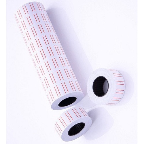 SureMark 2 Red Lines Price Label Roll (10 Rolls)