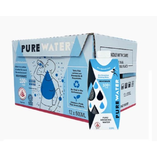 PureWater Drinking Water Tetrapack (12 Packs) 500ml