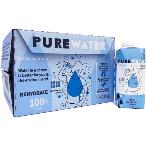 PureWater Drinking Water Tetrapack (12 Packs) 330ml