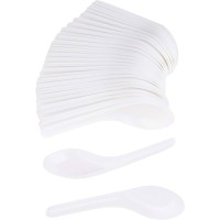 Plastic Chinese Soup Spoon 100's White