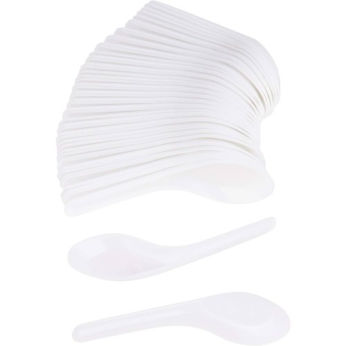 Plastic Chinese Soup Spoon 100's White