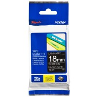 Brother P-Touch Laminated TZe-345 Tape 18mm White on Black
