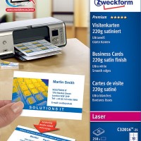 Avery C32016-25 Business Cards 85X54MM 250'S