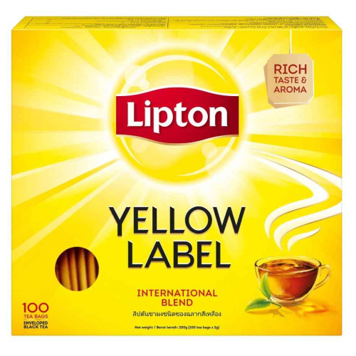 Lipton Yellow Label Tea in Enveloped Tea Bags ( 100 Bags ) 2g