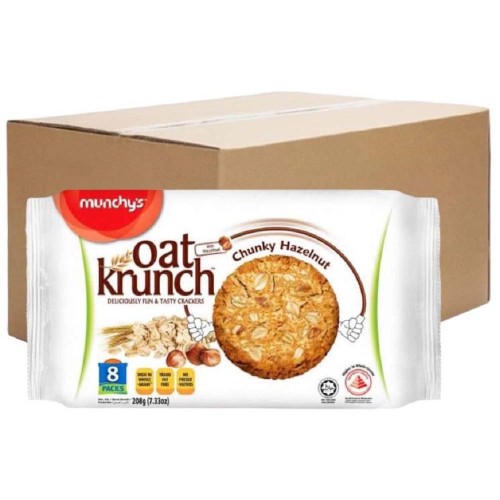 Munchy's Oat Krunch Crackers Chunky Hazelnut (12 Packets) 208g