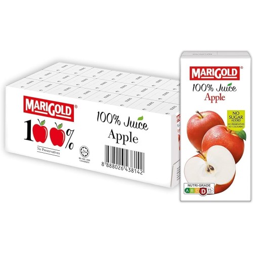 Marigold 100% Apple Packet Juice 200ml 24's