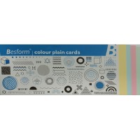 Besform Colour Plain Cards (8" x 5") 50'S