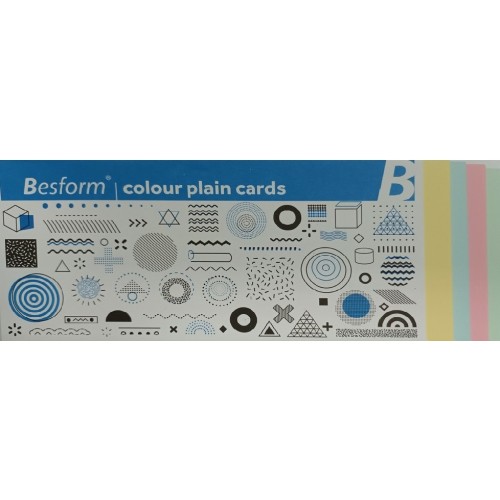 Besform Colour Plain Cards (8" x 5") 50'S