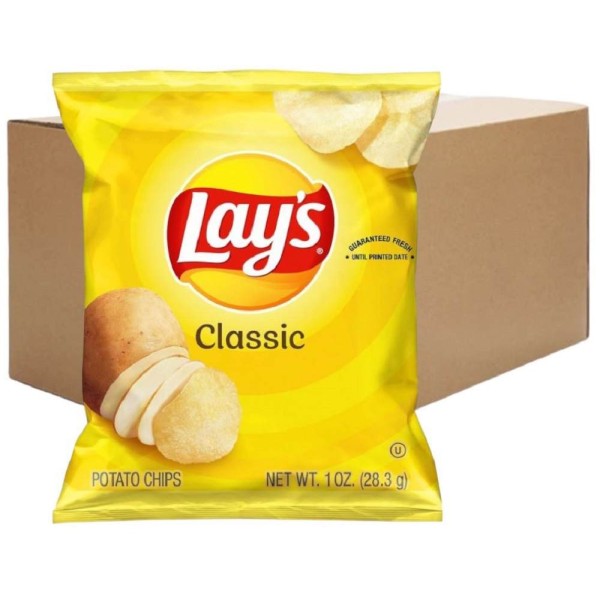 Lay's Classic Potato Chips 28.3g (50 packets)