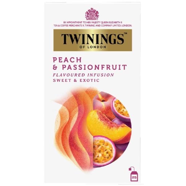 Twinings Peach & Passionfruit Infusion Tea In Enveloped Bag (25 Bags) 2g
