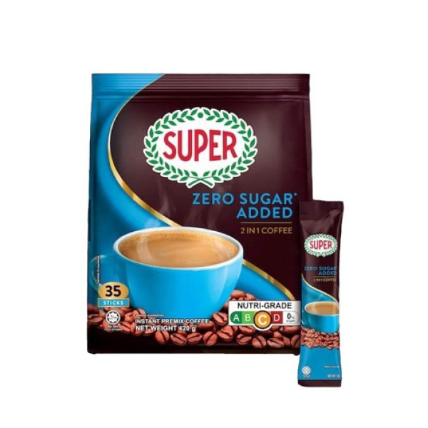 Super 2-in-1 Coffee Zero Sugar ( 35 Sachets ) 12g