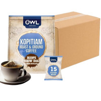 Owl 3-in-1 Kopitiam Roast & Ground Coffee Bags - Kopi Siew Dai ( 20 Packs, 15 Bags Each )