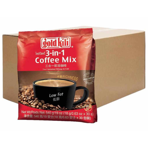 Gold Kili 3-in-1 Coffee Mix Low Fat ( 24 Packs, 30 Sachets Each )