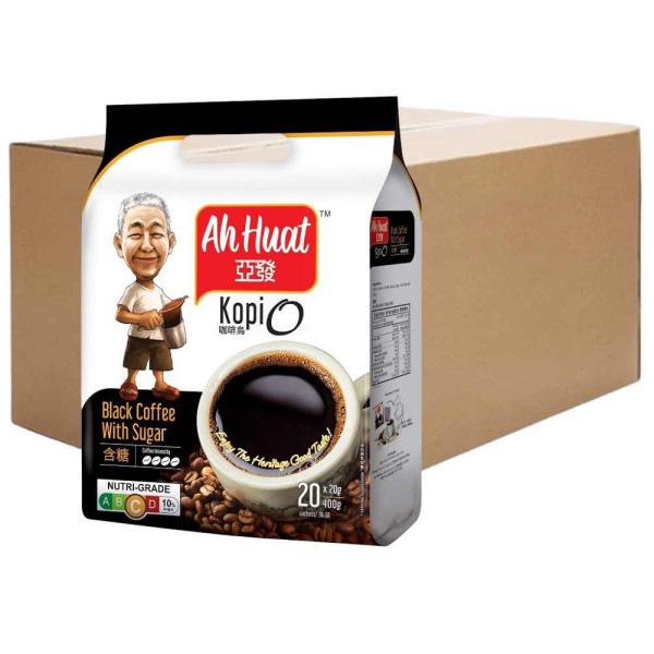 Ah Huat 2-in-1 Kopi O ( 20 Packs, 20 Bags Each )