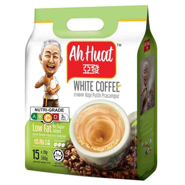 Ah Huat No Sugar White Coffee ( 15 Sachets ) 20g