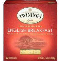 Twinings English Breakfast Black Tea In Enveloped Bag (50 Bags) 2g
