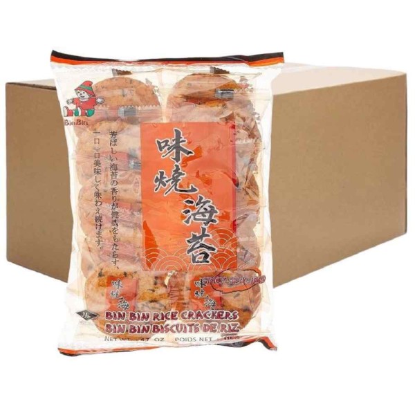 Bin Bin Spicy Seaweed Rice Crackers 105g (20 packets)