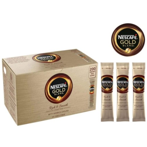 Nescafe Gold Blend Instant Coffee  (200 Sachets) 1.8g