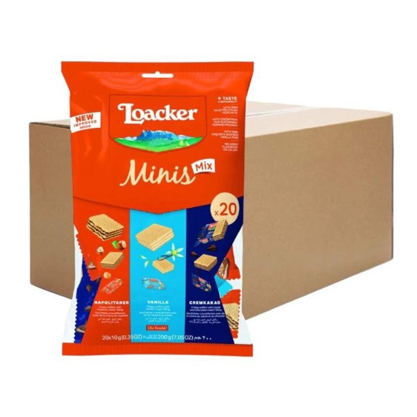 Loacker Classic Mini Wafers Mix (6 Packets) 200g