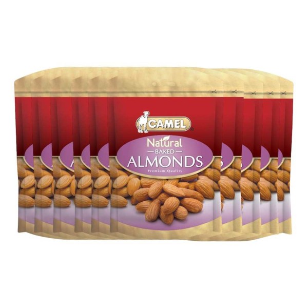 Camel Natural Baked Almonds Nuts 135g (10 Pkts)