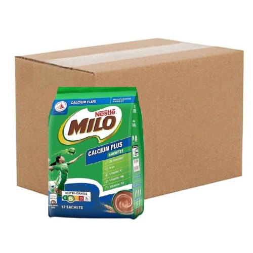 Milo Activ-Go 2-in-1 Calcium Plus 30g (12 Packs, 12 Sachets Each)