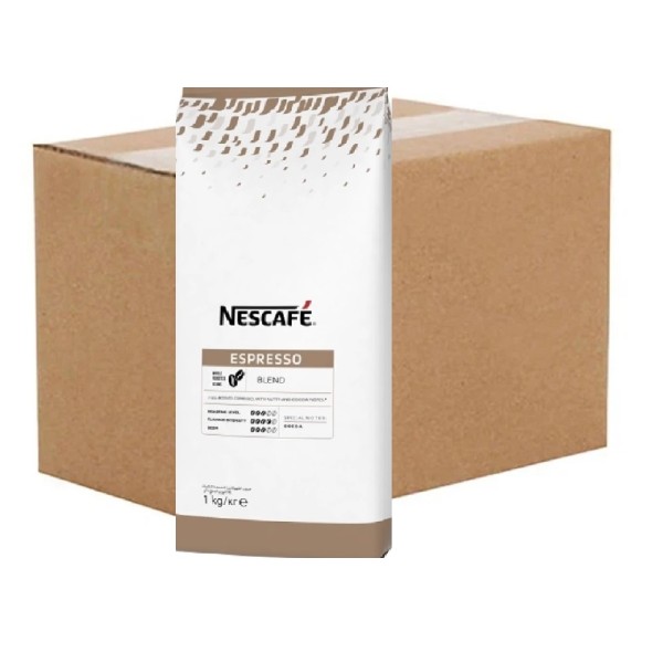 Nescafe Espresso Whole Roasted Coffee Beans 1Kg ( 6 Packs )