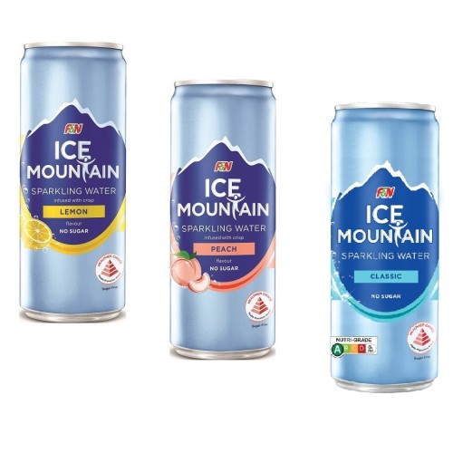Ice Mountain Sparkling Water Can 325ml (24 Cans)