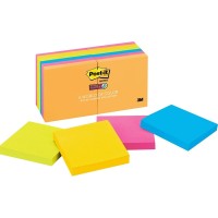 3M Post-it Super Sticky Notes 654-12SSUC (3" x 3") 12'S Rio De Janeiro Collection