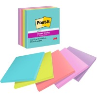 3M Post-it Super Sticky Notes 654-5SSMIA (3" x 3") Miami Collection