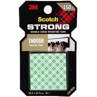 3M Scotch Indoor Permanent Mounting Tape Squares (25.4mm x 25.4mm)
