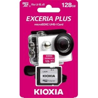 KIOXIA Toshiba Exceria Plus microSD 4K Card 128GB w/SD Adapter
