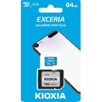 KIOXIA Toshiba Exceria microSD Card 64GB w/SD Adapter