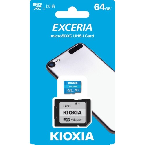 KIOXIA Toshiba Exceria microSD Card 64GB w/SD Adapter