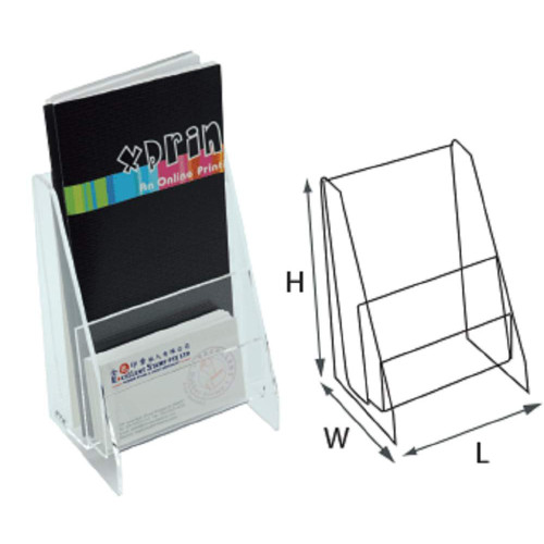 STZ Acrylic 2-Tier Brochure Holder DL Vertical