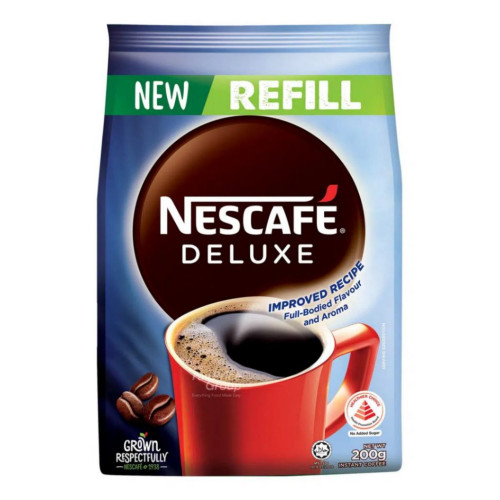 Nescafe Deluxe Instant Soluble Coffee 200g Refill Pack