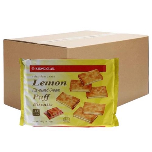 Khong Guan Lemon Puff 260g ( 12 Packets )