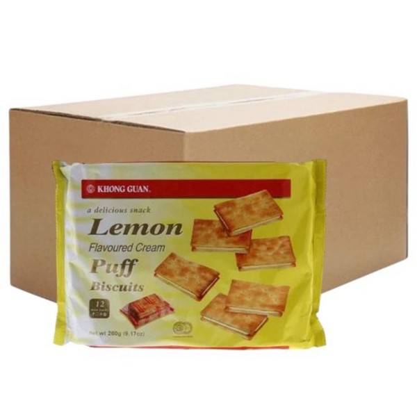 Khong Guan Lemon Puff 260g ( 12 Packets )