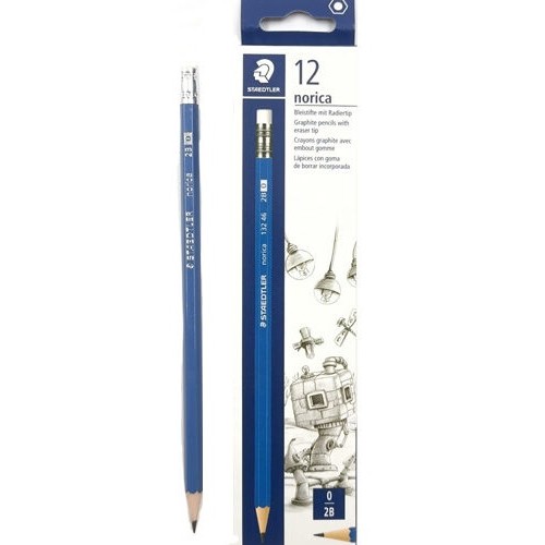 Staedtler Norica Pencil  With Rubber Tip 12'S