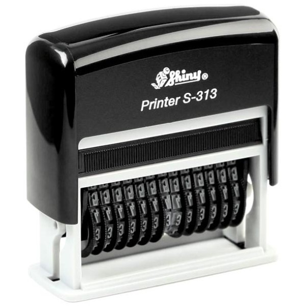 Shiny S-313 Number Stamp 3mm 13-Band Self-Inking