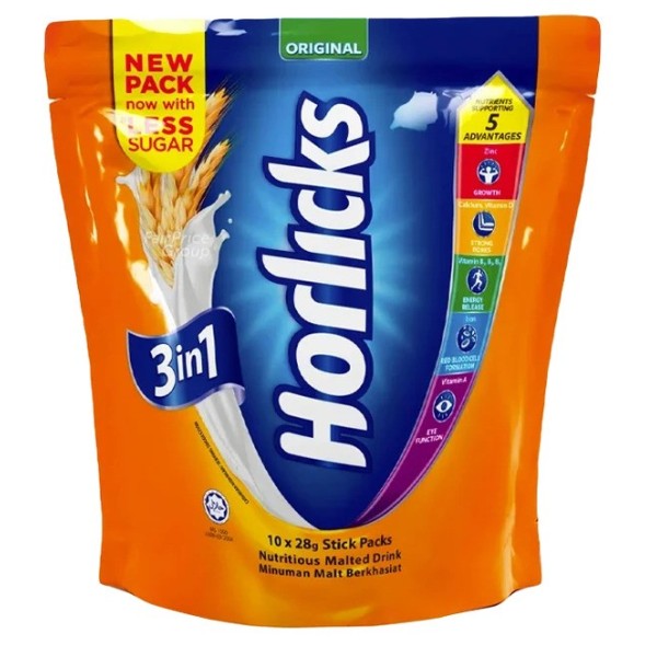 Horlicks 3-in-1 Original Malted Drink 10'S 28g