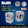SUM 4-Way Multi Adapter w/Neon Light