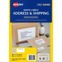 Avery White Easy Peel Labels 6500'S (38.1 x 21.2mm)