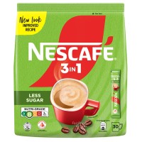 Nescafe 3-in-1 Less Sugar Instant Coffee (30 Sticks) 14g
