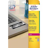 Avery Polyester Heavy-Duty Silver Labels 540'S (63.5 x 29.6mm)