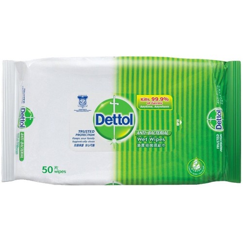 Dettol Anti-Bacterial Wet Wipes (50 Wipes)