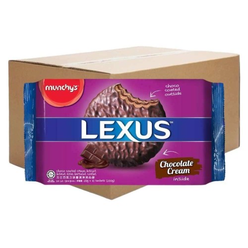 Munchy's Lexus Sandwich Calcium Crackers - Choco Coated Chocolate (12 packets) 200g